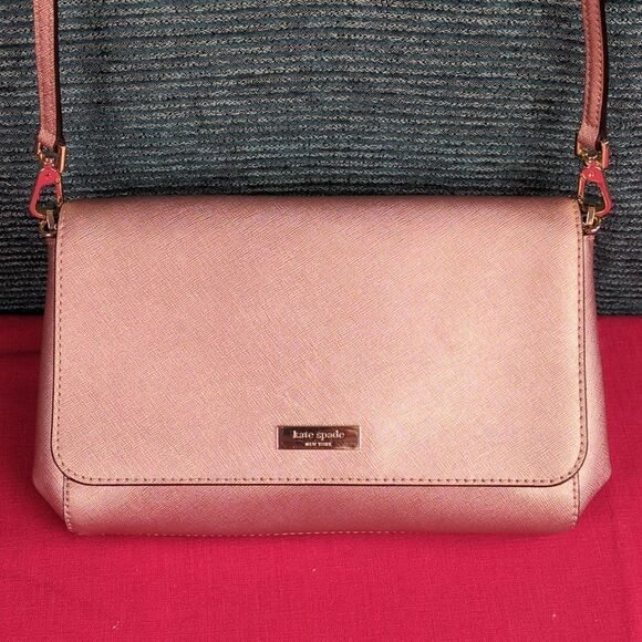 kate spade Handbags - Kate Spade Greer Laurel Way Crossbody Bag Rose Gold Saffiano Leather